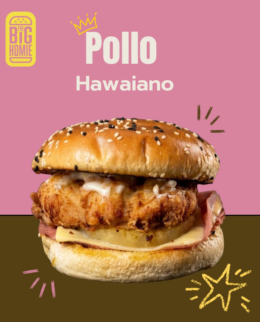 Hamburguesa de Pollo Hawaiano